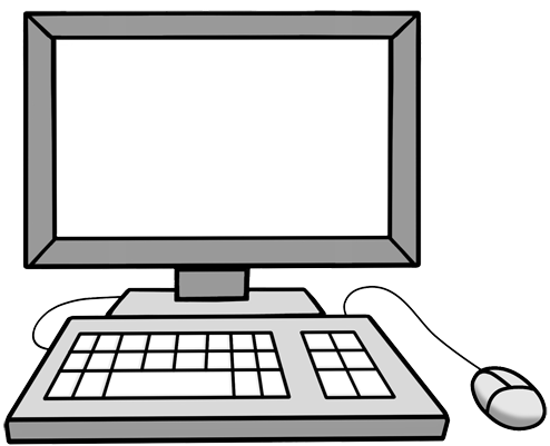 eine Zeichnung von einem Computer